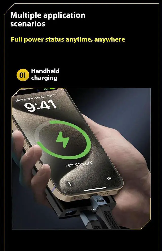Alt view image 5 of 7 - Thunderbolt 5 (USB-C) Cable Short 5 inch, 240W PD Fast Charging