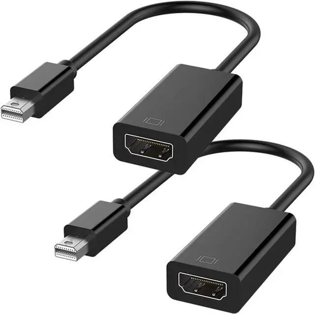 Main image of Mini DisplayPort to HDMI Adapter 13cm Thunderbolt to Female HDMI, Perfect for iMac, MacBook, Mac mini, Microsoft Surface DisplayPort to HDMI Cable Connections 2-Pack