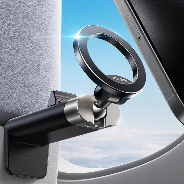 Main image of 360° Metal Ball & Titanium Magsafe Airplane Phone Holder, Travel Essentials for Airplane Phone Mount, Universal Travel Phone Holder for Plane, Must Have for iPhone 17 16 15 14 13