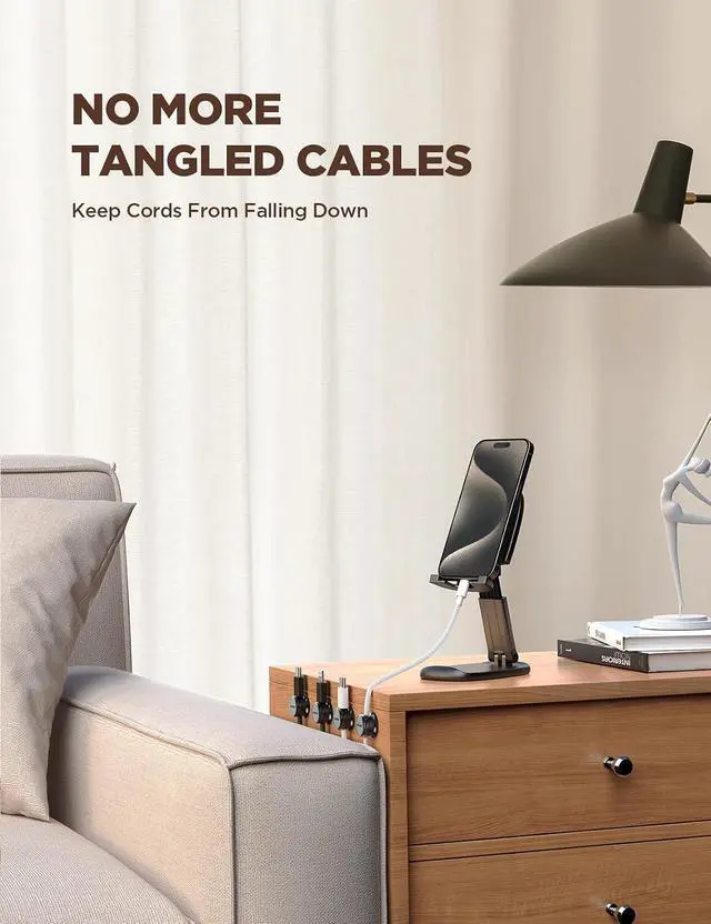 Alt view image 7 of 7 - 9 Pack Magnetic Cable Clips, Cord Organizer Adhesive Wire Holder