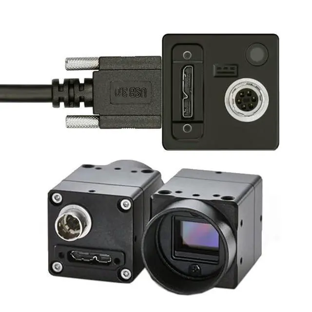 Alt view image 4 of 7 - Vision Cable Micro USB3.0 Type-B Dual Screw Locking Panel to Type-A USB3.0 Data 5Gbps Power Cord High Speed Compatible with VR Industrial Camera Computer (5.0m)