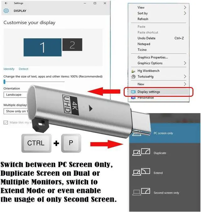 Alt view image 2 of 7 - Virtual Display Adapter USB4.0 USB5.0 USB-C Type-C DDC EDID Dummy Plug Headless Ghost Emulator Compatible with Thunderbolt3/4/5 Silver (4K@60Hz)