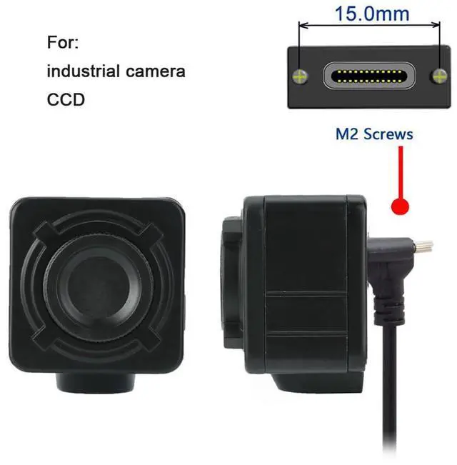 Alt view image 4 of 7 - Vision Cable USB3.1 Type-C USB-C Dual Screws 90 Degree Angled Type Locking to Type-A USB3.0 Data 10Gbps Compatible with VR Industrial Camera Phone FPV Computer (1.2m)