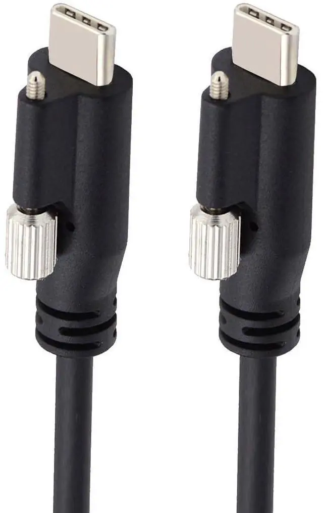 Main image of Vision Cable USB3.1 Type-C Single Screw Locking to USB-C USB3.1 Type-C Data 10Gbps Power 65W Cord Compatible with VR Industrial Camera Phone FPV Computer (1.2m)