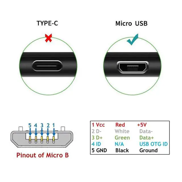 Alt view image 5 of 7 - Down Angle 90 Degree Micro USB 5Pin to USB 2.0 Type-A Data 480Mbps Charge Cable Compatible with Computer Phone Tablet Camera (0.3ft/10cm)