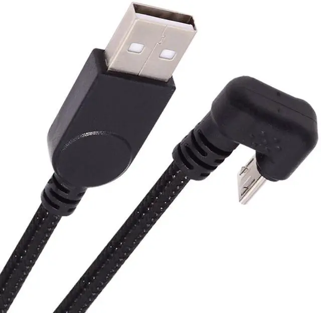 Main image of USB2.0 Type-A to Micro USB 5Pin Male to Male Power Data Cable 480Mbps Opposite U Shape Back Angle Compatible with Computer Phone Camera (5ft/150cm)