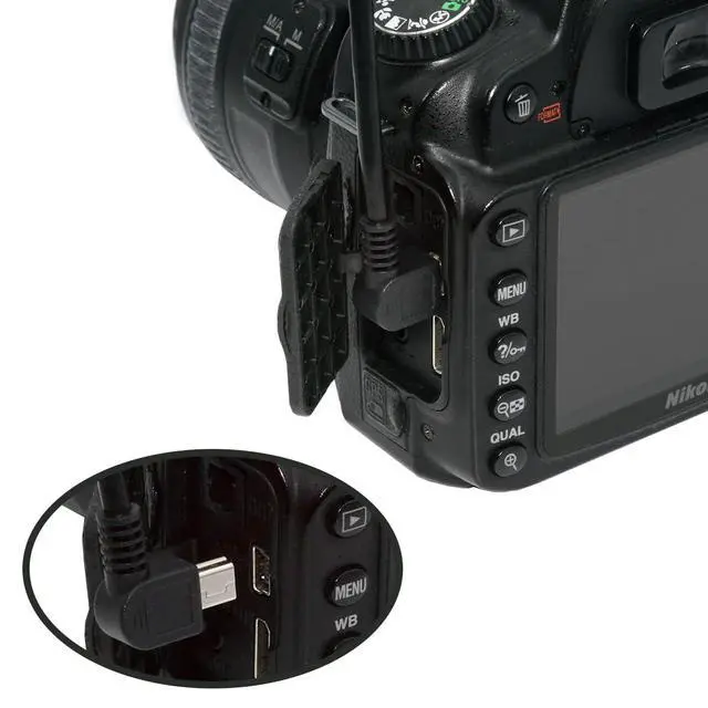 Alt view image 4 of 7 - Mini USB2.0 5Pin Type-B Male 90 Degree Right Angle to USB 2.0 Type-A Male Power Data Cable 480Mbps Compatible with Computer Camera Laptop Desktop MP3 MP4 (Right Angle 1.6ft/0.5m)
