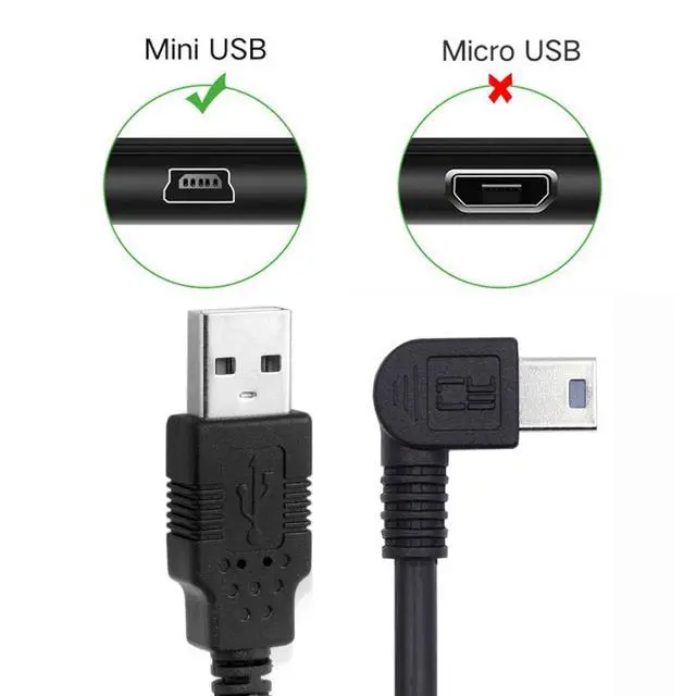 Alt view image 6 of 7 - Mini USB2.0 5Pin Type-B Male 90 Degree Right Angle to USB 2.0 Type-A Male Power Data Cable 480Mbps Compatible with Computer Camera Laptop Desktop MP3 MP4 (Right Angle 1.6ft/0.5m)