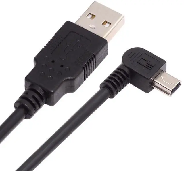Main image of Mini USB2.0 5Pin Type-B Male 90 Degree Left Angle to USB 2.0 Type-A Male Power Data Cable 480Mbps Compatible with Computer Camera Laptop Desktop MP3 MP4 (Left Angle 1.6ft/0.5m)