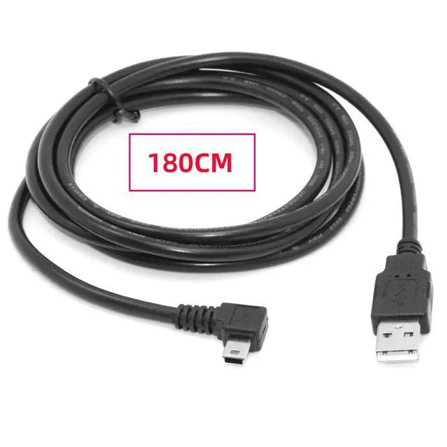 Alt view image 2 of 7 - Mini USB2.0 5Pin Type-B Male 90 Degree Right Angle to USB 2.0 Type-A Male Power Data Cable 480Mbps Compatible with Computer Camera Laptop Desktop MP3 MP4 (Right Angle 6ft/1.8m)