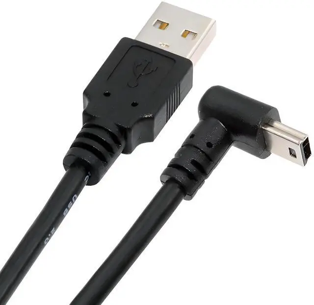 Main image of Mini USB2.0 5Pin Type-B Male 90 Degree Up Angle to USB 2.0 Type-A Male Power Data Cable 480Mbps Compatible with Computer Camera Laptop Desktop (Up Angle 5ft/1.5m)