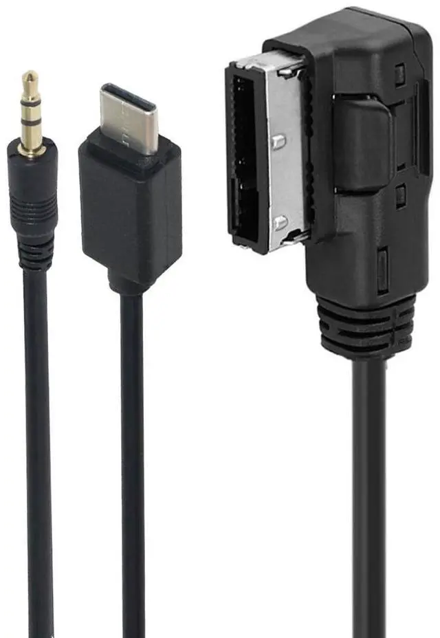 Main image of Media Port in AMI MDI to USB-C Type-C Male AUX Flash Drive Adapter Power Cable 30cm Compatible with 3G MMI System Car VW Audi Serial 2014 A4 A6 Q5 Q7