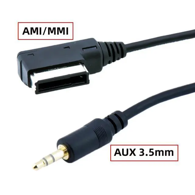 Alt view image 7 of 7 - Media Port in AMI MDI to 3.5mm Audio Male AUX Sound Flash Drive Adapter Cable 30cm Compatible with 3G MMI System Car VW Audi Serial 2014 A4 A6 Q5 Q7