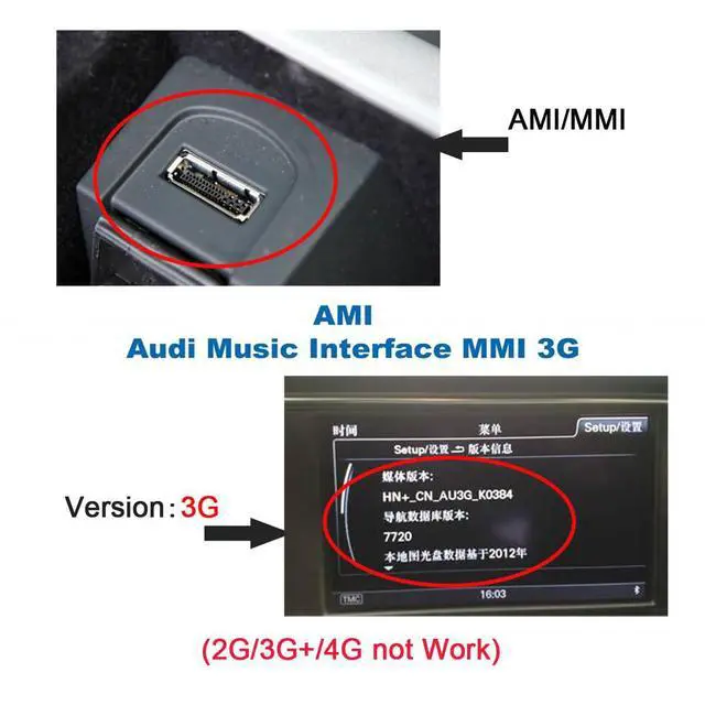 Alt view image 3 of 7 - Media Port in AMI MDI to USB 2.0 Type-A Female AUX Flash Drive Adapter Cable 30cm Compatible with 3G MMI System Car VW Audi Serial 2014 A4 A6 Q5 Q7