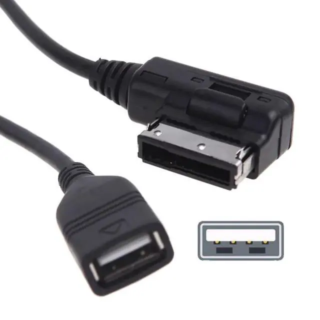 Alt view image 7 of 7 - Media Port in AMI MDI to USB 2.0 Type-A Female AUX Flash Drive Adapter Cable 30cm Compatible with 3G MMI System Car VW Audi Serial 2014 A4 A6 Q5 Q7