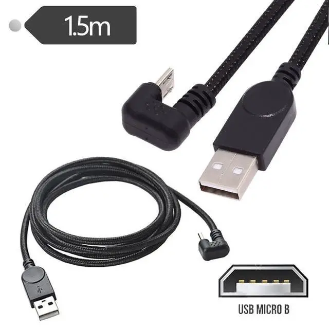 Alt view image 2 of 7 - USB2.0 Type-A to Micro USB 5Pin Male to Male Power Data Cable 480Mbps Opposite U Shape Back Angle Compatible with Computer Phone Camera (5ft/150cm)