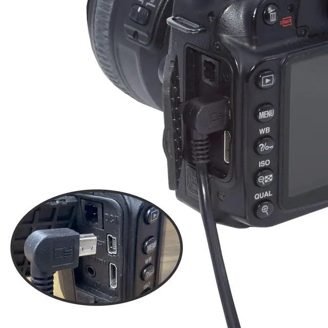 Alt view image 7 of 7 - Mini USB2.0 5Pin Type-B Male 90 Degree Left Angle to USB 2.0 Type-A Male Power Data Cable 480Mbps Compatible with Computer Camera Laptop Desktop MP3 MP4 (Left Angle 1.6ft/0.5m)
