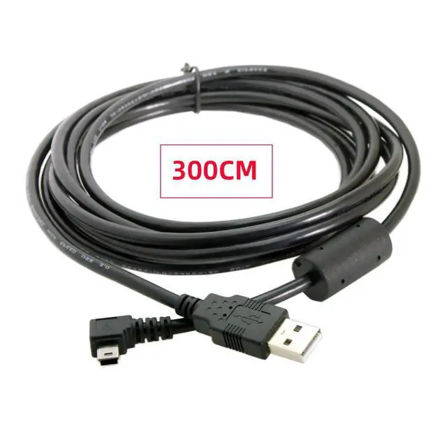 Alt view image 2 of 7 - Mini USB2.0 5Pin Type-B Male 90 Degree Left Angle to USB 2.0 Type-A Male Power Data Cable 480Mbps with Single Ferrite Core Compatible with Computer Camera Laptop Desktop (Left Angle 10ft/3.0m)