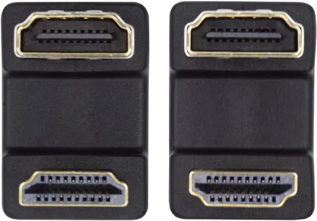 Main image of 2PCS/Lot Up & Down Angled HDMI 1.4 Male Type-A to HDMI Type-A Female Port Saver 360 Degree Opposite U Shape Back Angled Extension Adapter (Pitch=20mm)