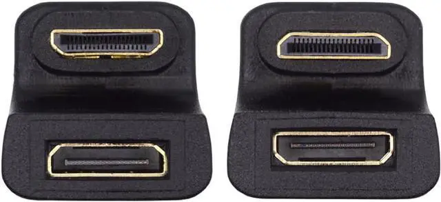 Main image of 2PCS/Lot Up & Down Angled 360 Degree Opposite U Shape Back Angled Mini HDMI 1.4 Type-C Male to Mini Female Type-C Extension Adapter Converter (Pitch=11mm)