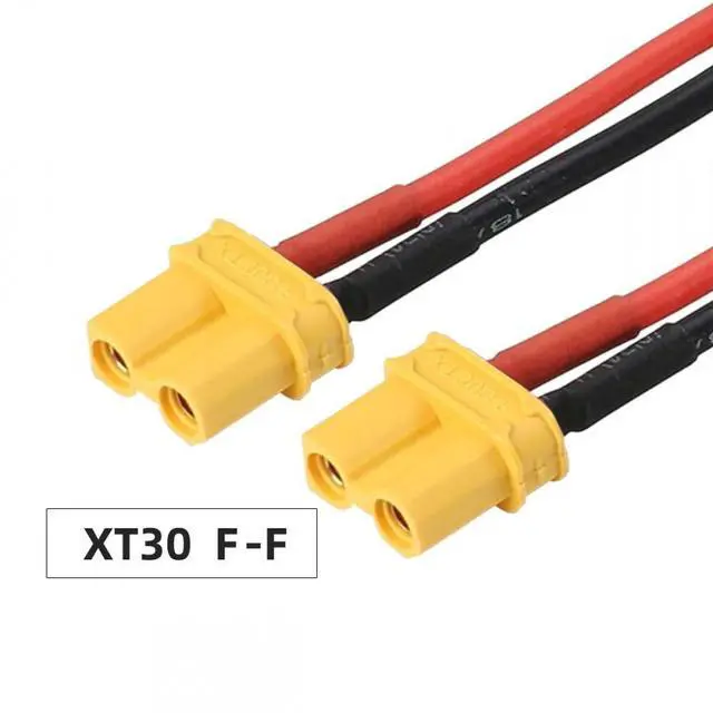 Alt view image 7 of 7 - XT30 Power Connector Female to Female 18AWG Extension Cable High Current Compatible with RC Battery Quadcopter Multirotor Portable Charge Station Solar Panel (50cm)