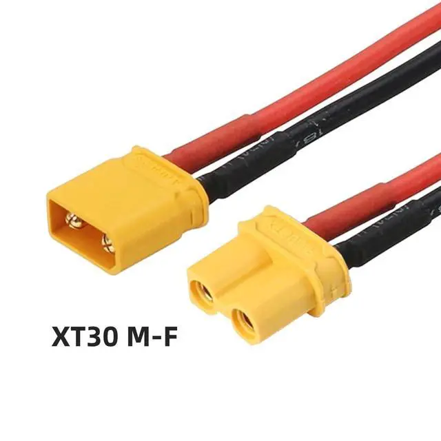Alt view image 6 of 7 - XT30 Power Connector Male to Female 18AWG Extension Cable High Current Compatible with RC Battery Quadcopter Multirotor Portable Charge Station Solar Panel (50cm)