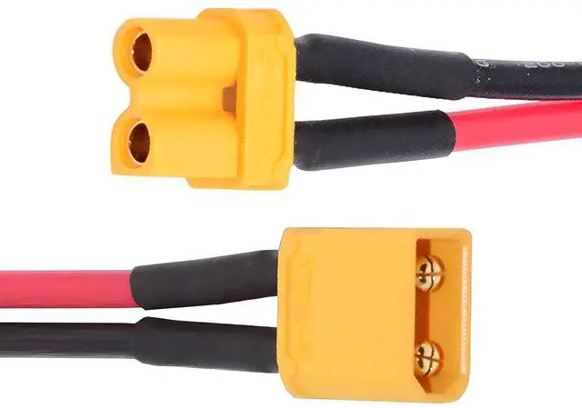 Main image of XT30 Power Connector Male to Female 18AWG Extension Cable High Current Compatible with RC Battery Quadcopter Multirotor Portable Charge Station Solar Panel (50cm)