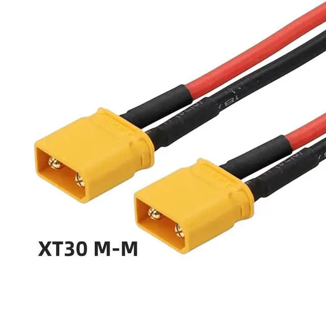 Alt view image 4 of 7 - XT30 Power Connector Male to Male 18AWG Extension Cable High Current Compatible with RC Battery Quadcopter Multirotor Portable Charge Station Solar Panel (50cm)