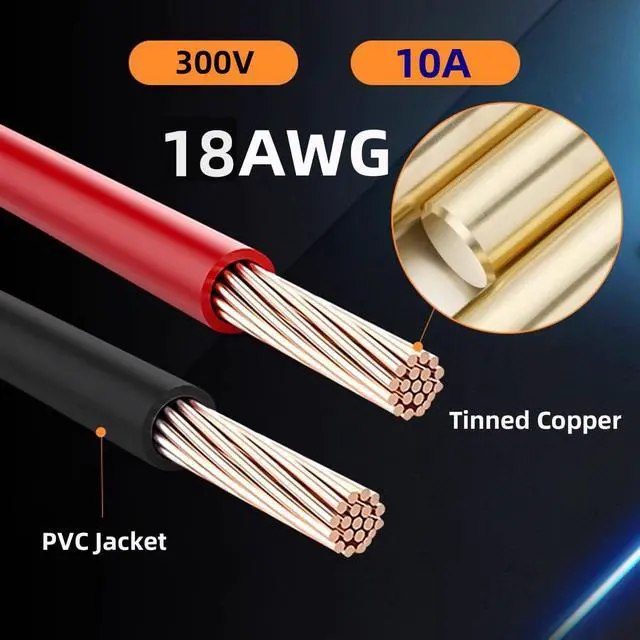 Alt view image 5 of 7 - XT30 Power Connector Male to Male 18AWG Extension Cable High Current Compatible with RC Battery Quadcopter Multirotor Portable Charge Station Solar Panel (50cm)