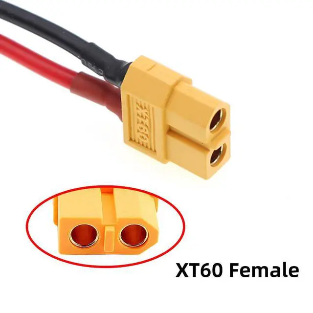 Alt view image 3 of 7 - XT60 Power Connector Male to Female 12AWG Extension Cable High Current Compatible with RC Battery Quadcopter Multirotor Portable Charge Station Solar Panel (50cm)