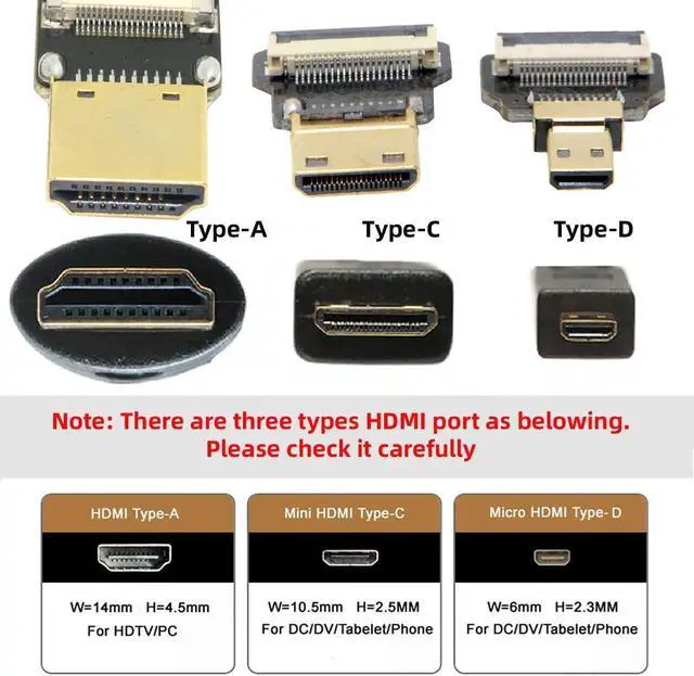 Alt view image 4 of 7 - CYFPV USB2.0 Micro-USB USB-C Male Female Connector Socket for FPV HDTV Multicopter Aerial Photography (Cable-0.3M)