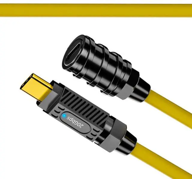 Main image of Ultra Soft High Flex USB-C USB4 Cable 20Gbps Data 140W 8K Video Compatible with Gaming Keyboard Mouse Type-C Male to Female Extension Cable (1.0m)