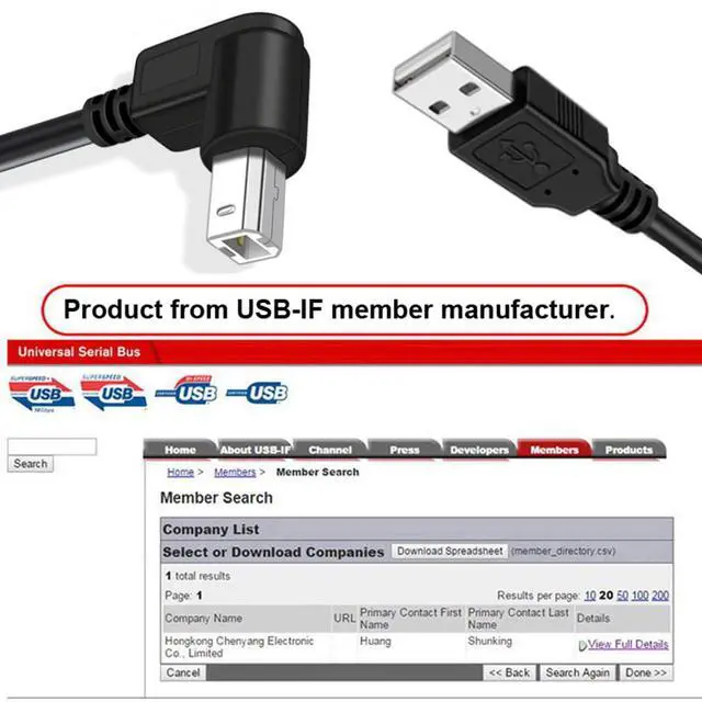Alt view image 7 of 7 - Up Angled USB 2.0 Type-B Male 90 Degree Connector to Type-A USB Male Data Power Compatible withDisk Printer Scanner Cable 150cm