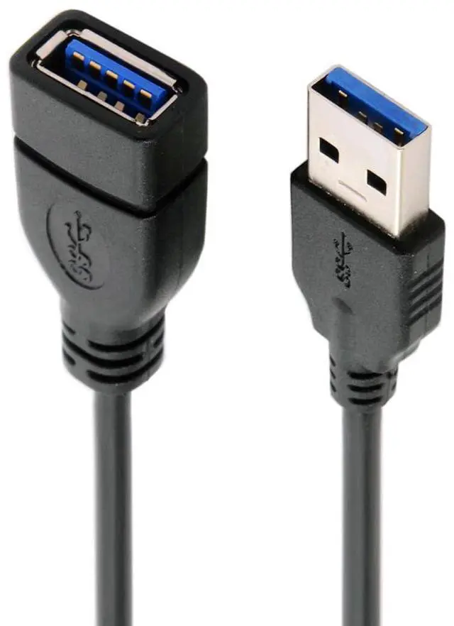 Main image of Straight Connector USB 3.0 Male to Female Type-A Extension Cable Super Speed 90 Degree Connector Compatible with Tight Spaces HDTV Desktop Laptop Gaming (16cm)
