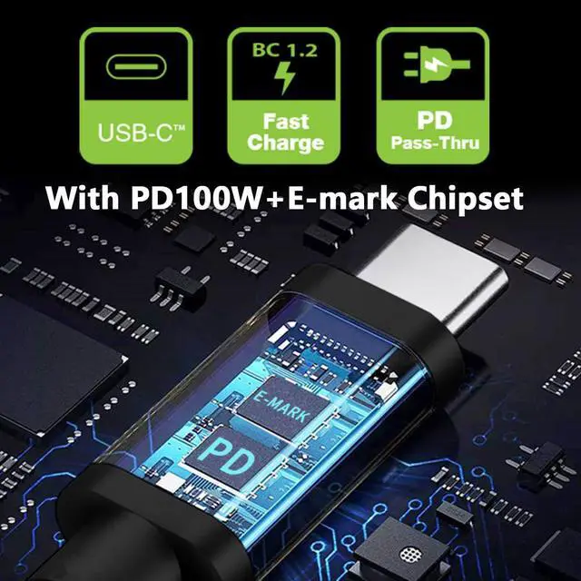 Alt view image 3 of 7 - 100W USB Type-C USB-C Power Input to 20V DC Plug 5.5 * 2.5mm Output 20V 5A 100W & 65W PD Charge Cable Compatible with Laptop (6ft/180cm)