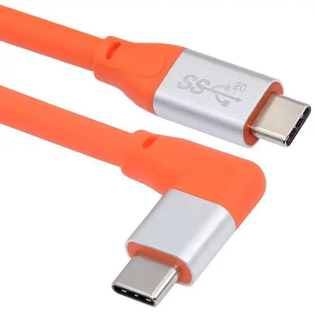 Main image of Ultra Soft High Flex USB4 Cable Right Angled Male to 90 Degree Male 20Gbps with 100W Charging and 8K 5K@60Hz USB4.0 (50cm)