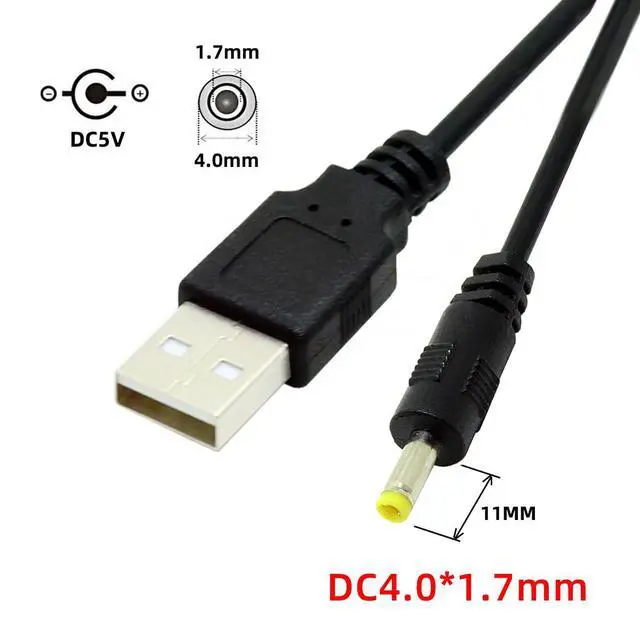 Alt view image 7 of 7 - USB Type-A Male Input to 5V DC 4.0 * 1.7mm Output Power Charge Cable 100cm for DC5V Desk Lamp Fan Camera