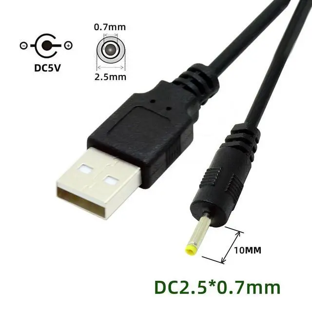 Alt view image 3 of 7 - USB Type-A Male Input to 5V DC 2.5 * 0.7mm Output Power Charge Cable 100cm for DC5V Desk Lamp Fan Camera