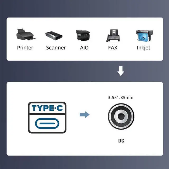 Alt view image 7 of 7 - Type C USB-C Input with 5.1K Resistor to 5V DC 3.5 * 1.3mm Output Power Charge Cable 100cm for DC5V Desk Lamp Fan Camera