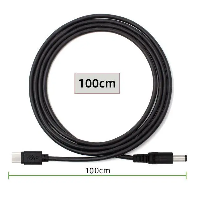 Alt view image 5 of 7 - Type C USB-C Input with 5.1K Resistor to 5V DC 5.5 * 2.5mm Output Power Charge Cable 100cm for DC5V Desk Lamp Fan Camera