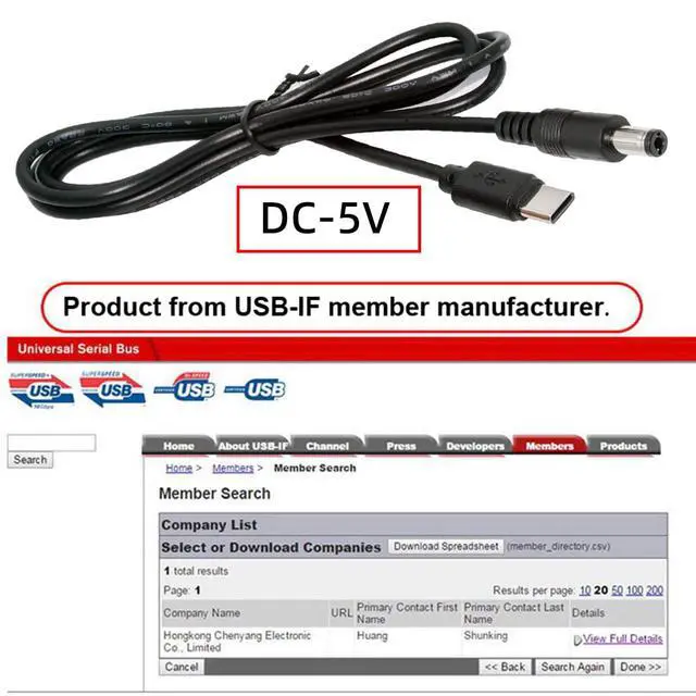Alt view image 6 of 7 - Type C USB-C Input with 5.1K Resistor to 5V DC 5.5 * 2.5mm Output Power Charge Cable 100cm for DC5V Desk Lamp Fan Camera