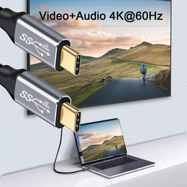 Alt view image 6 of 7 - 10Gbps USB-C USB 3.1 Type C Gen2 Male to Male Data Video 100W Cable with E-Marker for Tablet & Phone & Laptop (1.5M)