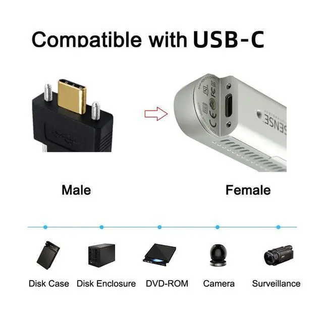 Alt view image 6 of 7 - USB 3.1 Type-C Male Dual Screw to Dual Thumbscrew Locking USB-C Up Down Angled 90 Degree 10Gbps Data Cable Panel Mount Type 3ft (100cm)