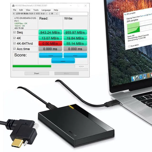 Alt view image 5 of 7 - USB 3.1 Type-C Male to Single Thumbscrew Locking USB-C Horizontal 90 Degree Left Right Angled 10Gbps Data Cable Panel Mount Type 3ft (100cm)