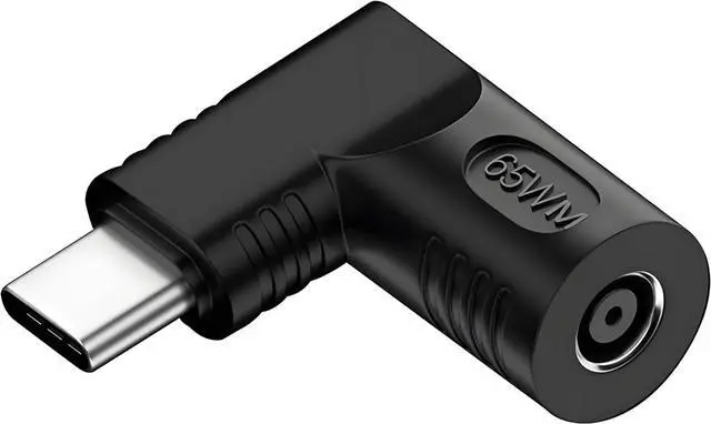 Main image of DC Jack 4.5x3.0mm Input to USB-C Type-C Device 5V/9V/15V/20V Angled 90 Degree Plug Power PD 65W Charge Adapter Emulator Trigger Compatible with Laptop Phone
