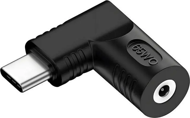 Main image of DC Jack 2.5x0.7mm Input to USB-C Type-C Device 5V/9V/15V/20V Angled 90 Degree Plug Power PD 65W Charge Adapter Emulator Trigger Compatible with Laptop Phone