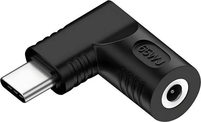 Main image of DC Jack 4.8x1.7mm Input to USB-C Type-C Device 5V/9V/15V/20V Angled 90 Degree Plug Power PD 65W Charge Adapter Emulator Trigger Compatible with Laptop Phone