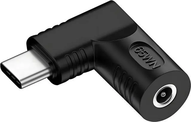 Main image of DC Jack 3.5x1.3mm Input to USB-C Type-C Device 5V/9V/15V/20V Angled 90 Degree Plug Power PD 65W Charge Adapter Emulator Trigger Compatible with Laptop Phone