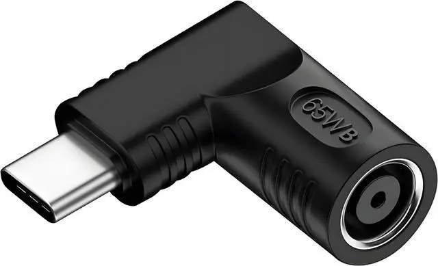 Main image of DC Jack 7.4x5.0mm Input to USB-C Type-C Device 5V/9V/15V/20V Angled 90 Degree Plug Power PD 65W Charge Adapter Emulator Trigger Compatible with Laptop Phone