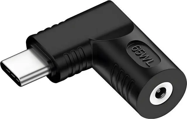 Main image of DC Jack 4.0x1.3mm Input to USB-C Type-C Device 5V/9V/15V/20V Angled 90 Degree Plug Power PD 65W Charge Adapter Emulator Trigger Compatible with Laptop Phone